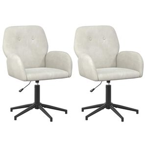 vidaXL B&uuml;rost&uuml;hle 2 Stk. 54 x 55 x 90 cm Creme Samt