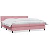 vidaXL Boxspringbett mit Matratze Rosa 180x220 cm Samt