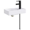 vidaXL Waschbecken f&uuml;rs Badezimmer Matt Schwarz 40,5 x 22,5 x 11,5 cm