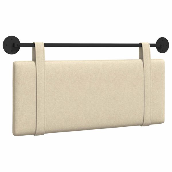 vidaXL H&auml;ngevorderseite Wandmontiert Uni Creme 110 x 55 x 5 cm Stoff