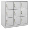 vidaXL Schlie&szlig;fachschrank Hellgrau 90x45x92,5 cm Stahl