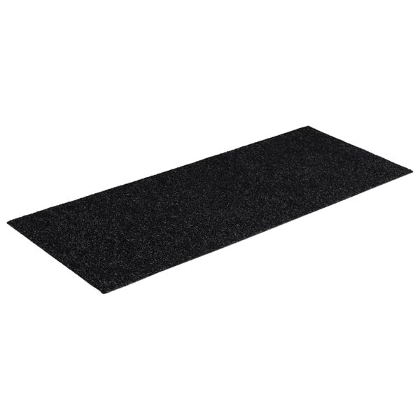 vidaXL Stufenmatten Selbstklebend 15 Stk. 60x25 cm Schwarz Rechteckig