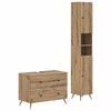 vidaXL 2-teiliges Badezimmer Schrank Set BREDA Artisan-Eiche