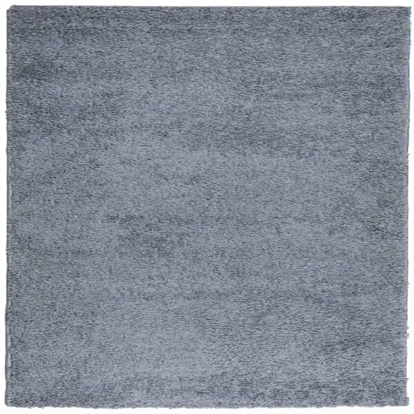 vidaXL Teppich Shaggy Hochflor Modern Blau 160x160 cm