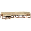 vidaXL Outdoor-Sofagarnitur 21 pcs Natur und Beige Massivholz Akazie
