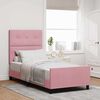vidaXL Boxspringbett mit Kopfteil Rosa 80 x 200 cm Samt