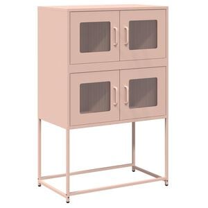 vidaXL Highboard Rosa 68x39x107 cm Stahl