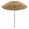 vidaXL Strandparasol 205 x 205 x 210 cm Polyester und Stahl Natur
