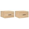 vidaXL Wand-Nachttische 2 Stk. Sonoma-Eiche 35x35x20 cm