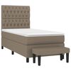 vidaXL Boxspringbett mit Matratze Taupe 90x190 cm Stoff