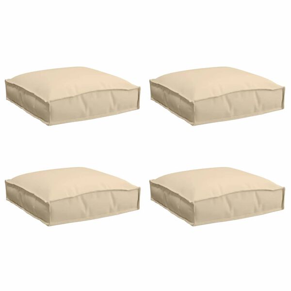 vidaXL Kissen 4 pcs Beige 40 x 40 x 8 cm Oxford-Stoff