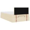 vidaXL Ottoman-Bett mit Matratze Creme 120x190 cm Stoff