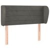 vidaXL Kopfteil mit Ohren Dunkelgrau 103x23x78/88 cm Samt
