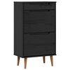 vidaXL Schuhschrank MOLDE 59,5 x 35 x 103 cm Massives Kiefernholz