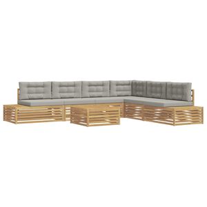 vidaXL 7 St&uuml;ck Outdoor-Sofagarnitur Polyester Wei&szlig;