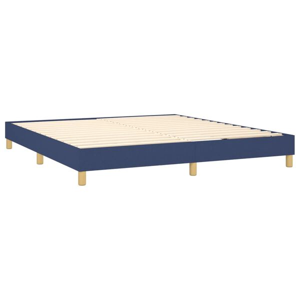 vidaXL Boxspringbettgestell Blau 180x200 cm Stoff