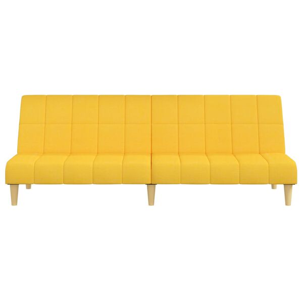 vidaXL Schlafsofa 2-Sitzer Gelb Stoff