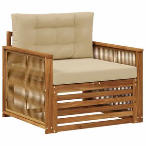vidaXL Outdoor Mittelsofa Massivholz Akazie Natur