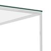 vidaXL Couchtisch Silbern 50x50x43 cm Edelstahl und Glas