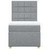 vidaXL Boxspringbett mit Matratze Hellgrau 90x200 cm Stoff