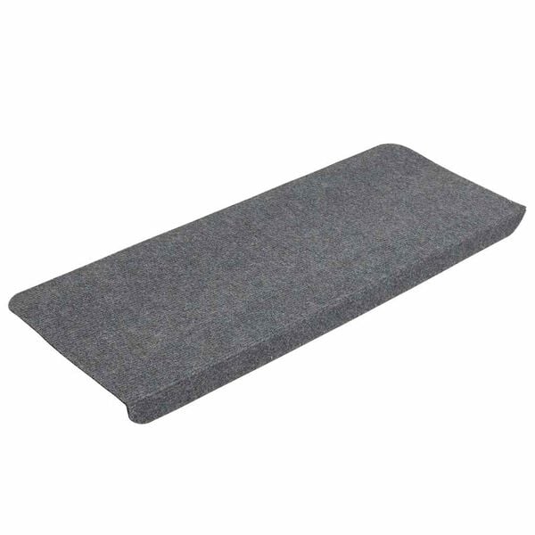 vidaXL Stufenmatten Selbstklebend 15 Stk. 65x24,5x3,5 cm Grau
