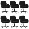 vidaXL B&uuml;rost&uuml;hle 6 Stk. 54 x 55 x 90 cm Schwarz Samt