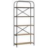 vidaXL B&uuml;cherregal 5 Ebenen 80 x 30 x 183 cm Holzwerkstoff