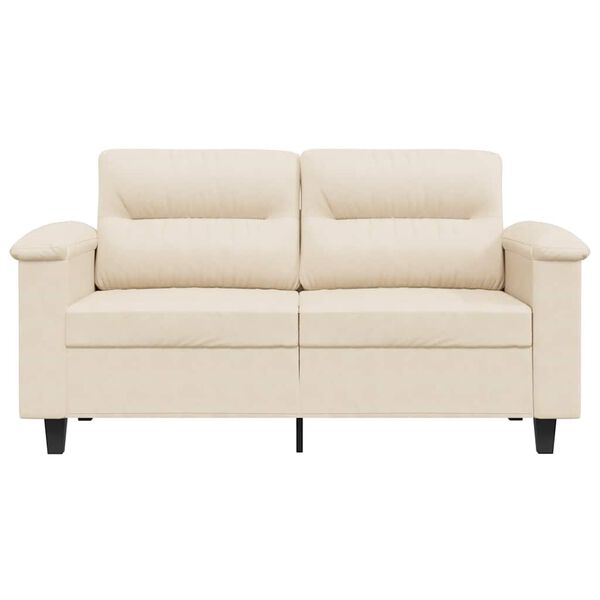 vidaXL 2-Sitzer-Sofa Beige 120 cm Mikrofasergewebe
