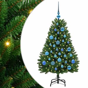 vidaXL K&uuml;nstlicher Weihnachtsbaum Gr&uuml;n 120 cm PVC und Metall