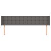 vidaXL Kopfteil mit Ohren Grau 163x16x78/88 cm Kunstleder