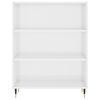vidaXL Highboard Hochglanz-Wei&szlig; 69,5x34x180 cm Holzwerkstoff