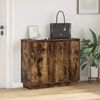 vidaXL LED-Sideboard Ger&auml;ucherte Eiche 90 x 32 x 75 cm Holzwerkstoff