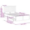 vidaXL Bettrahmen mit Schubladen Schwarz 120 x 190 cm Ingenieurs Holz