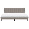 vidaXL Bett mit Matratze "Hanko" Taupe 180x200 cm Stoff