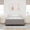 vidaXL Boxspringbett Taupe 140 x 200 cm Stoff