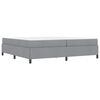 vidaXL Boxspringbett mit Matratze Hellgrau 200 x 200 cm Stoff