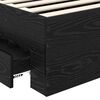 vidaXL Bettrahmen Schwarz Eichen-Optik 90 x 200 cm Holzwerkstoff