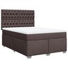 vidaXL Boxspringbett mit Matratze Dunkelbraun 140x190 cm Stoff