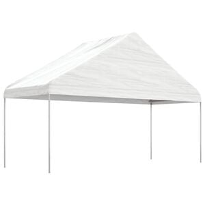 vidaXL Pavillon mit Dach Wei&szlig; 5,88x2,23x3,75 m Polyethylen