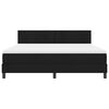 vidaXL Boxspringbett mit Matratze mit LED Schwarz 180 x 200 cm Stoff