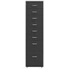 vidaXL Aktenschrank mit Rollen Anthrazit 28x41x109 cm Metall