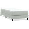 vidaXL Boxspringbett ohne Matratze Hellgrau 100x210 cm Samt