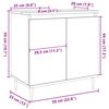 vidaXL Badschrank Altholz-Optik 58x33x60 cm Holzwerkstoff
