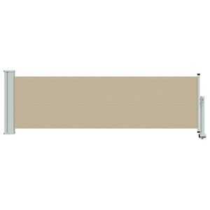 vidaXL Seitenmarkise 80 x 300 cm 100% Polyester Eisen Stahl Rechteckig