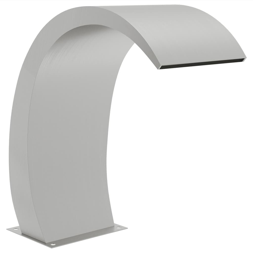 VidaXL Pool Wasserfall Fontäne – Edelstahl (silber), 45x26x13 Cm, Für Teich & Schwimmbad