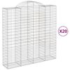 vidaXL Gabionen mit Hochbogen 20Stk. 200x50x200/220cm Verzinktes Eisen