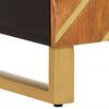 vidaXL Beistellschrank Braun und Schwarz 40x33,5x75 Massivholz Mango