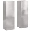 vidaXL Pflanzenst&auml;nder 2 pcs Silber 24 x 24 x 75 cm Edelstahl