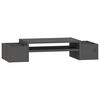 vidaXL Monitorst&auml;nder Grau 70x27,5x15 cm Massivholz Kiefer