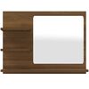 vidaXL Badspiegel Braun Eiche-Optik 60x10,5x45 cm Holzwerkstoff
